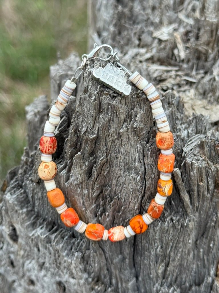 Desert Ember Beaded Shell Bracelet Wild Junkie