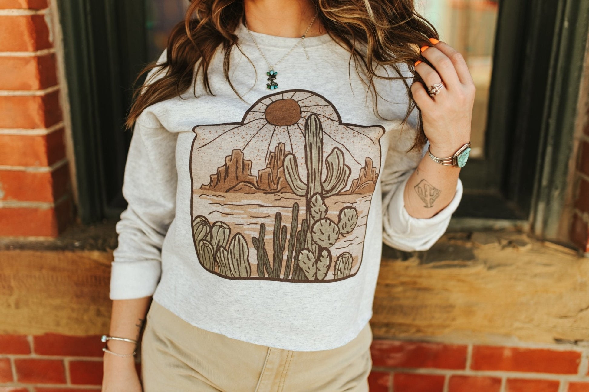 Cattle Tag Raw Hem Graphic Wild Junkie