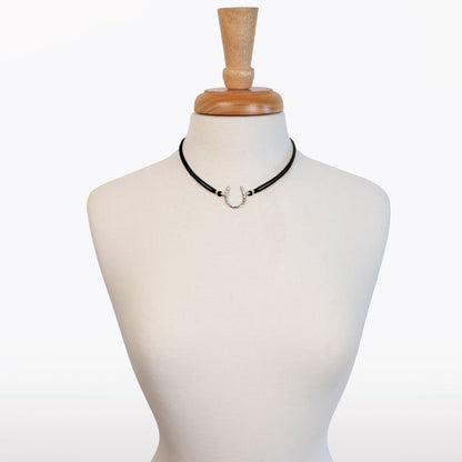 Devlin - Horseshoe Necklace w/ Double Cord in Silver Urban-Equestrian