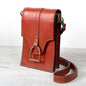 Devon Deluxe Phone Bag - Luxury Leather Handbag in Cognac Urban-Equestrian