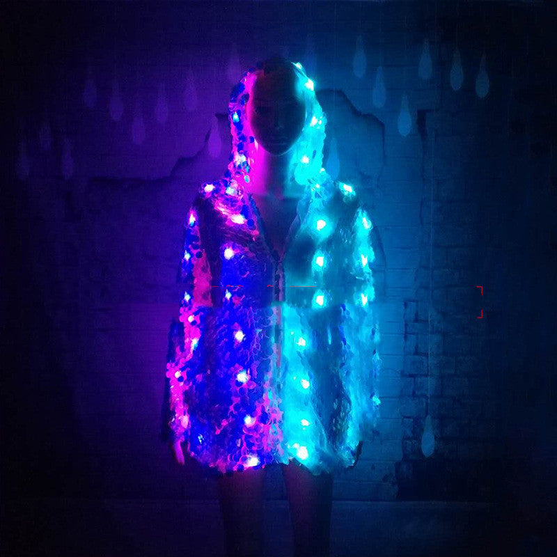Luminous Outer Creative Jacket Sequined Jacket With Light See size chart under “more details” The Fashion Celestial