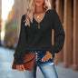Plus Size Women's V-Neck Solid Top FitiqueFit