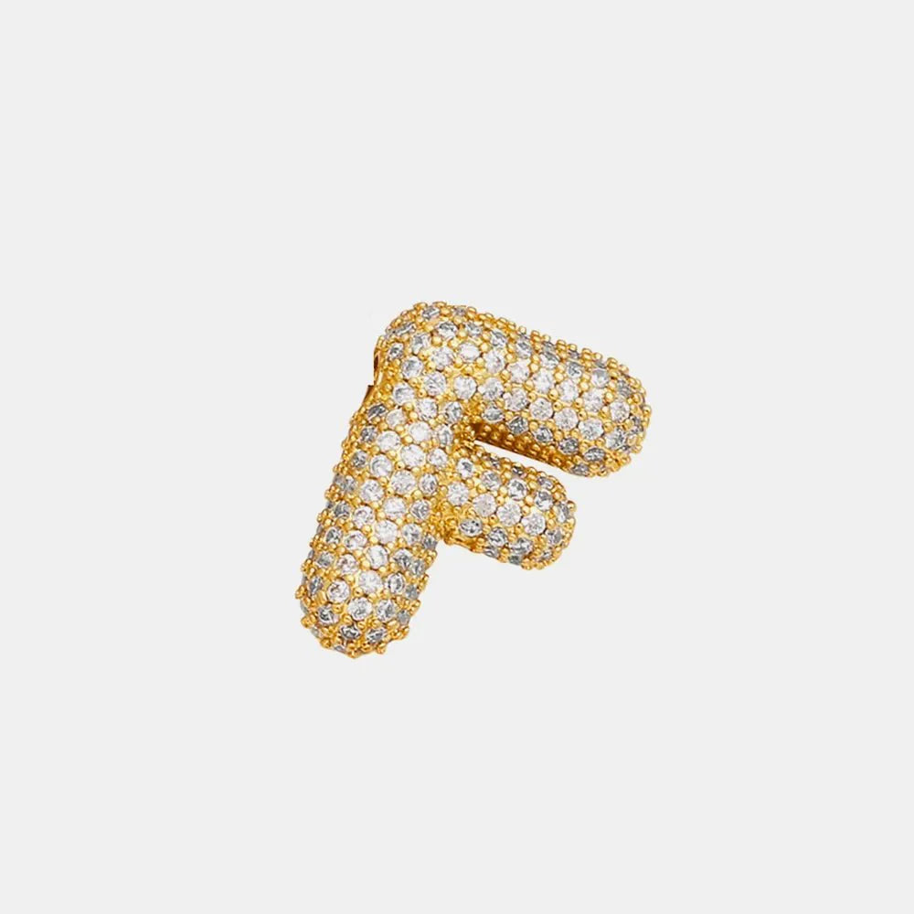 EmberLuxe "Glimmer" Bubble Letter Pendant (A-K) Ivory Embers