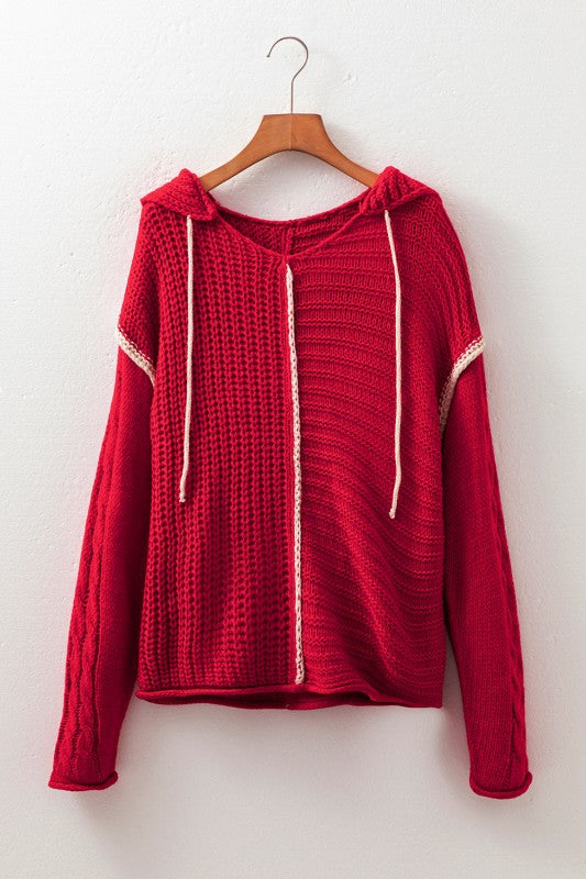 Olivia Knit Drawstring Hooded Sweater Shop Style & More | Fresh Looks, Everyday Deals & Free Shipping
