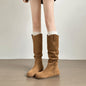 🖤 Creeper Knight Flat Heel Cowboy Boots for Women FitiqueFit