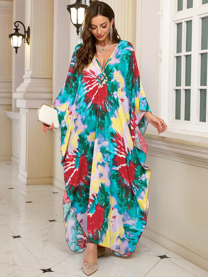 Fashion Personalized Cotton Printed Beach Dress Women Grayceful LLC
