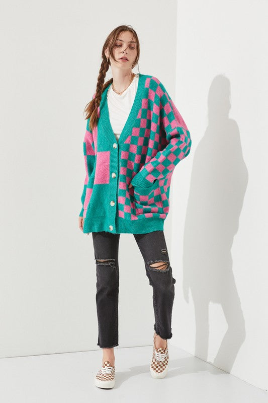 CHECKERED OVERSIZED SWEATER JJK5031P Shop Style & More | Fresh Looks, Everyday Deals & Free Shipping