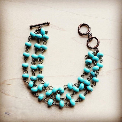 Turquoise Triple Strand Bracelet Shop Style & More | Fresh Looks, Everyday Deals & Free Shipping