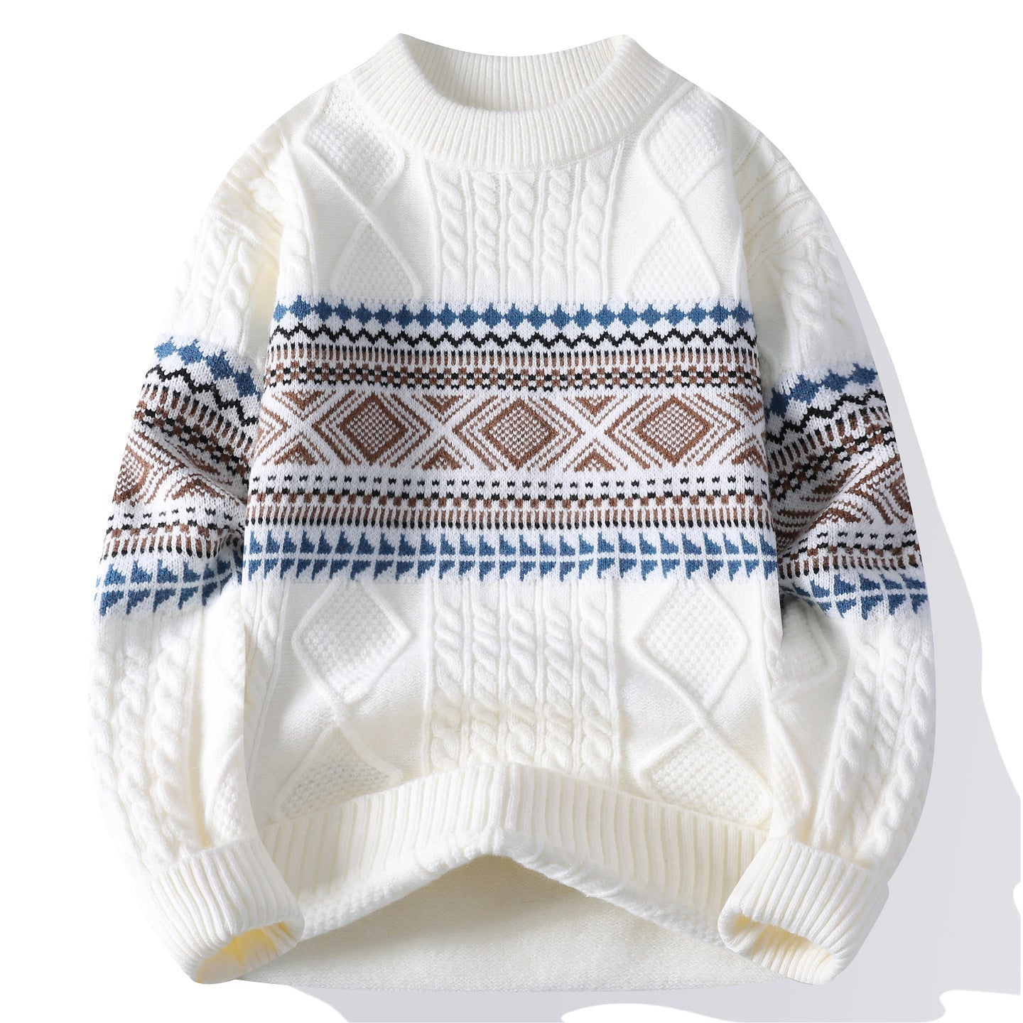 Autumn And Winter Fashion Trend Mock Neck Sweater Men Grayceful LLC