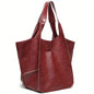 Large Capacity Retro PU Tote Bag For Women - Spacious & Stylish Handbag With Handy Front Pocket For Work, Travel & Everyday Chic NovaCart
