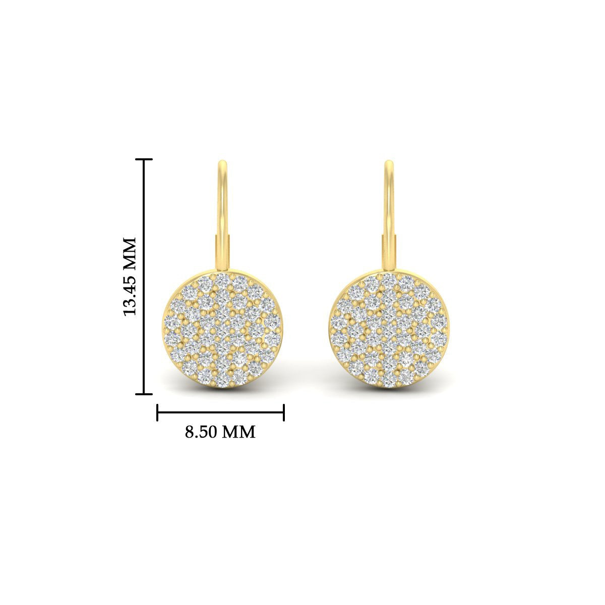 Diamond Disc Drop Earring Fascinating Diamonds