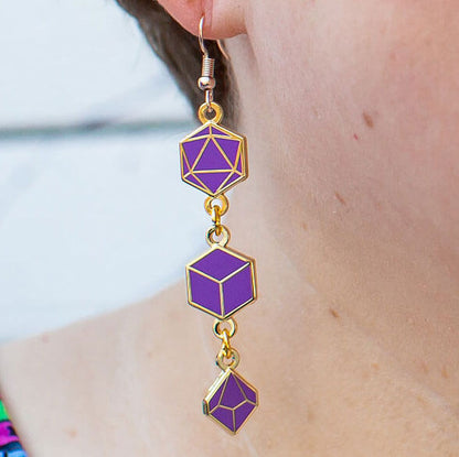 Gaming Dice Earrings Princess Awesome & Boy Wonder