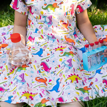 "Hypothesaurus Rex" Dinosaur Scientists Super Twirler Dress with Pockets Princess Awesome & Boy Wonder