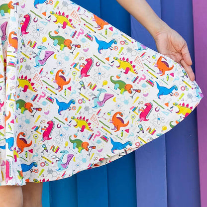 Adult "Hypothesaurus Rex" Dinosaur Scientists Super Twirler Dress with Pockets Princess Awesome & Boy Wonder