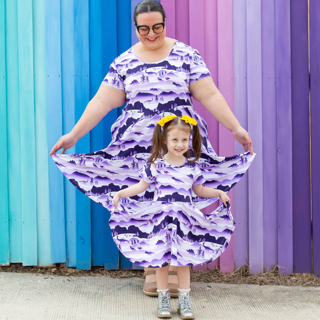 "Dinoscape" Dinosaur Wilderness Super Twirler Dress with Pockets Princess Awesome & Boy Wonder