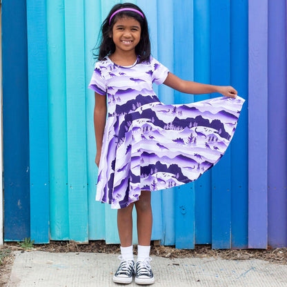"Dinoscape" Dinosaur Wilderness Super Twirler Dress with Pockets Princess Awesome & Boy Wonder