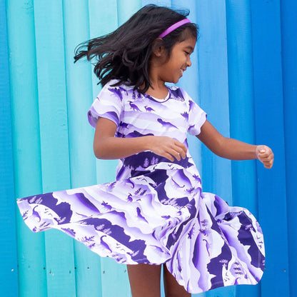 "Dinoscape" Dinosaur Wilderness Super Twirler Dress with Pockets Princess Awesome & Boy Wonder