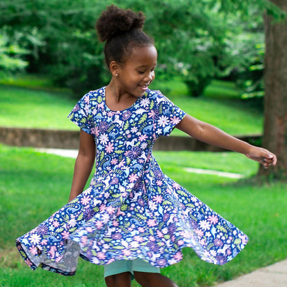 "Only In My Dreams" Dinosaurs & Unicorns Super Twirler Dress with Pockets Princess Awesome & Boy Wonder
