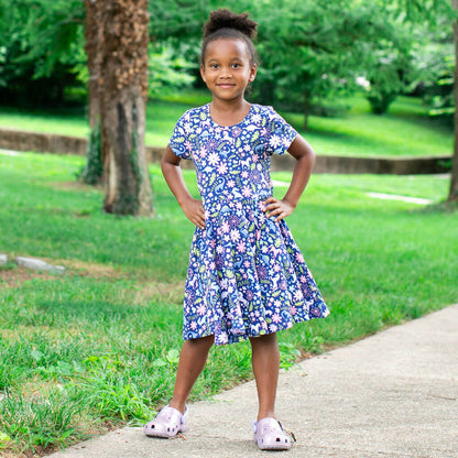 "Only In My Dreams" Dinosaurs & Unicorns Super Twirler Dress with Pockets Princess Awesome & Boy Wonder