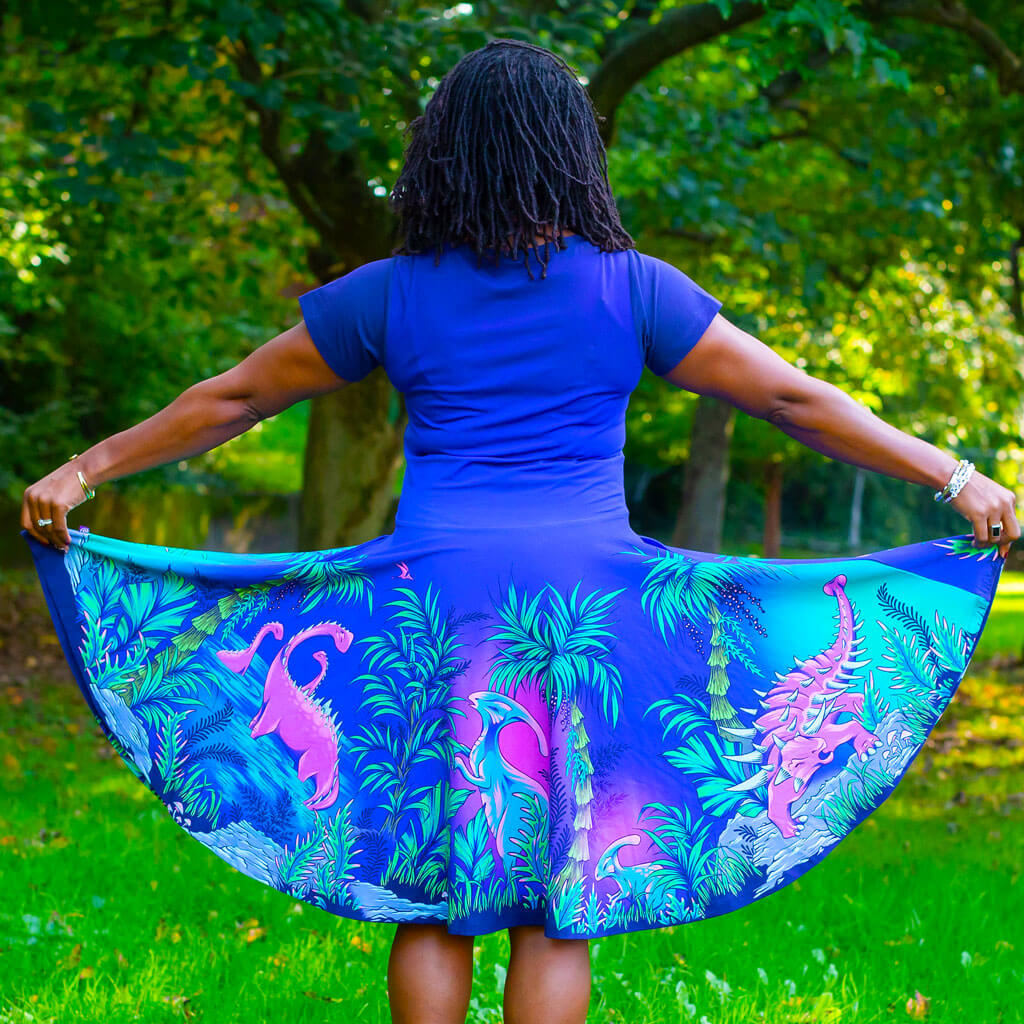Adult Dinosaurs Super Twirler Dress with Pockets Princess Awesome & Boy Wonder