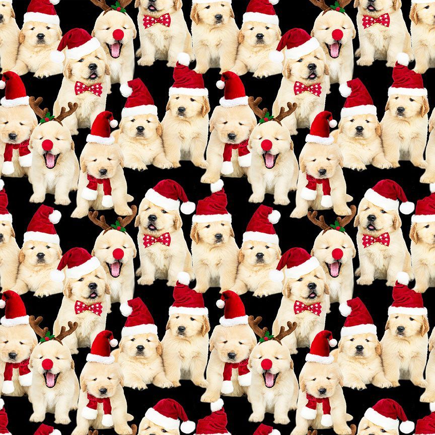 Dogs in Santa Hats Shorter Fit & Flare Dress Retrolicious