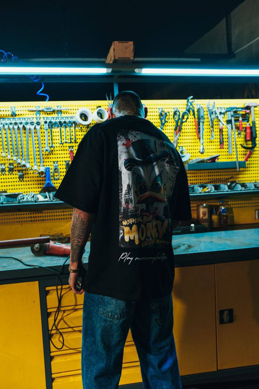Men's Oversize 'DONALD' Graphic T-Shirt - Streetwear Comic Money Tee Withinblack
