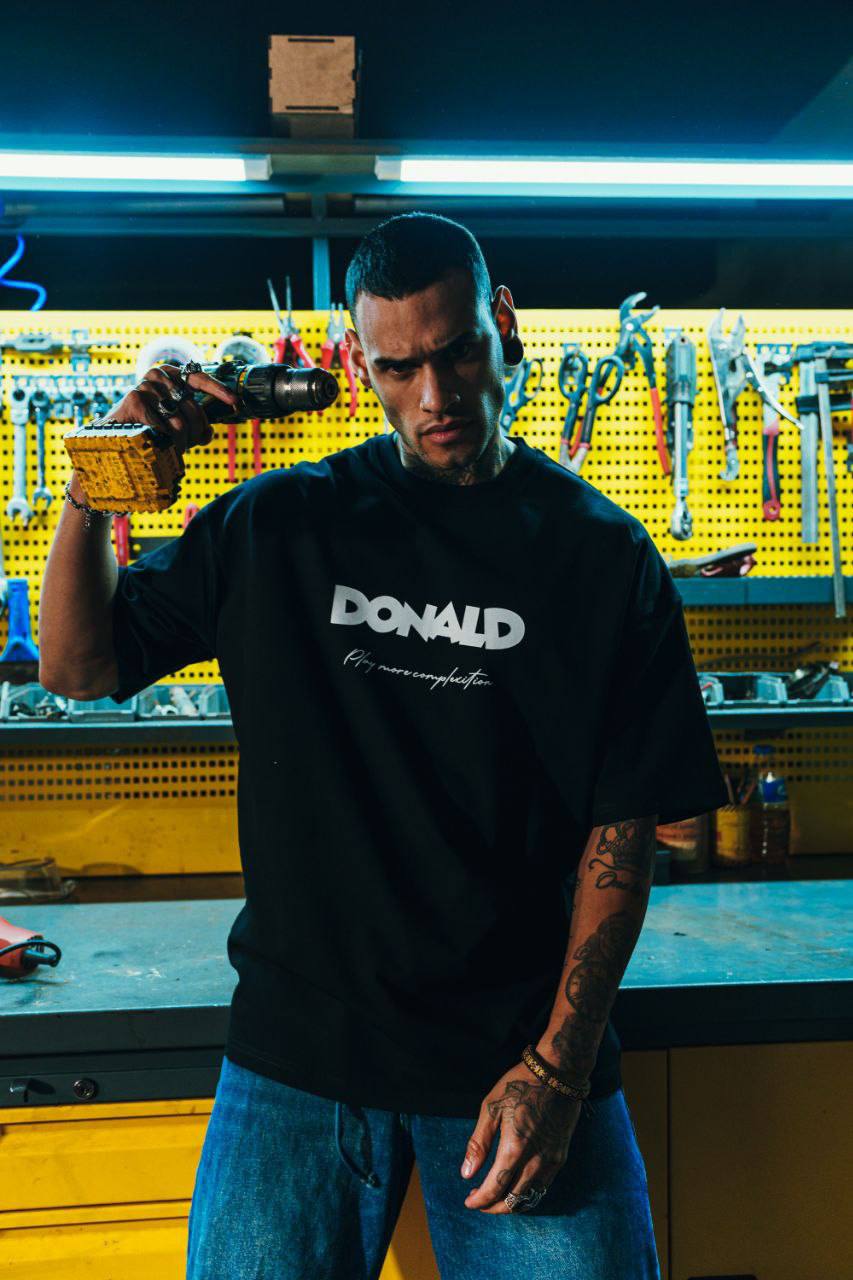 Men's Oversize 'DONALD' Graphic T-Shirt - Streetwear Comic Money Tee Withinblack
