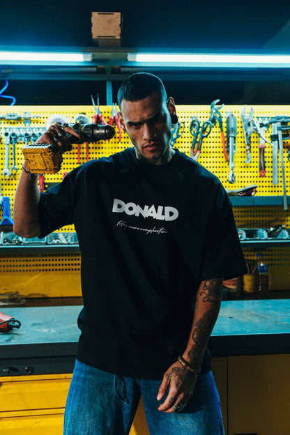Men's Oversize 'DONALD' Graphic T-Shirt - Streetwear Comic Money Tee Withinblack