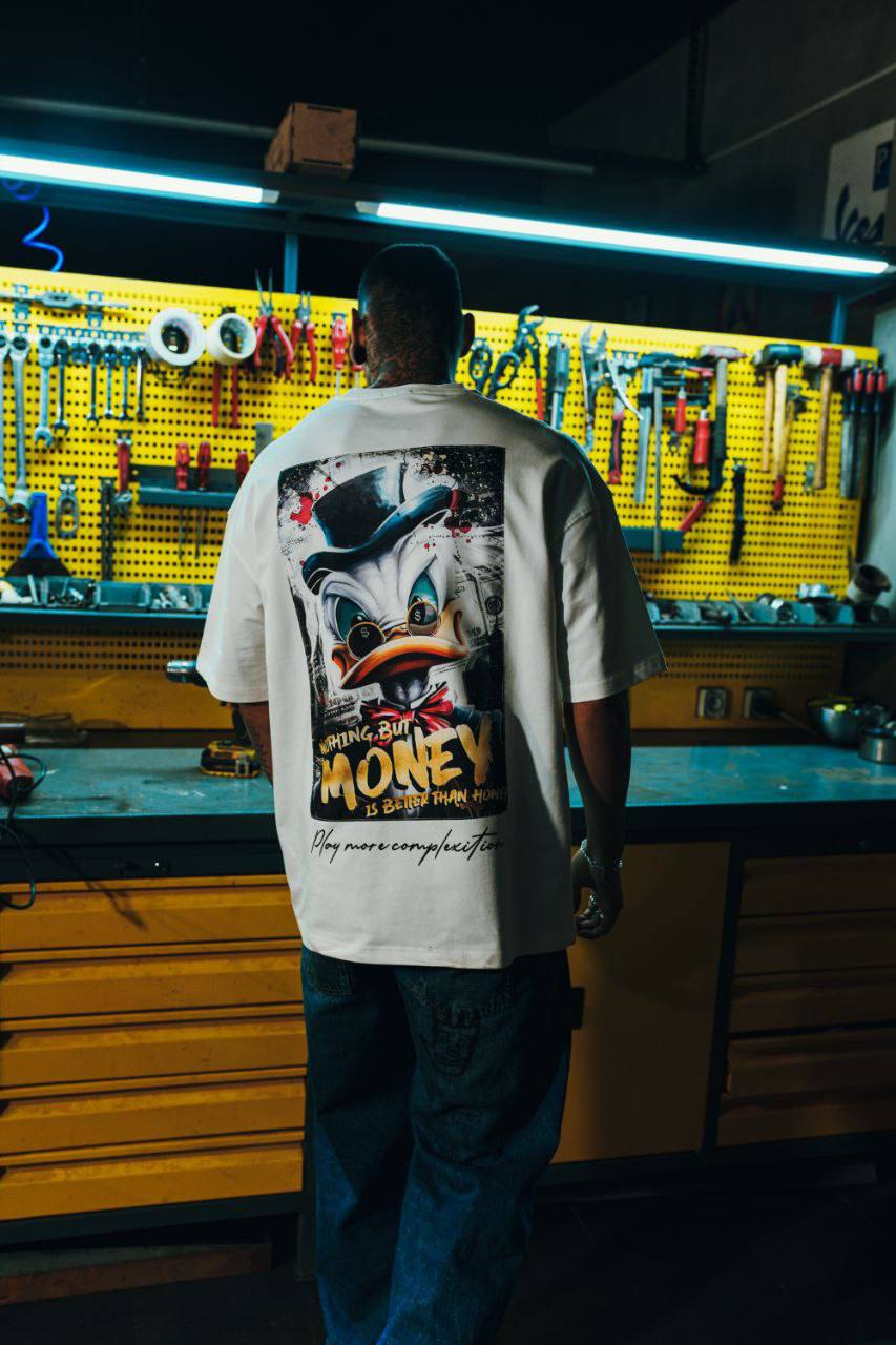 Men's Oversize 'DONALD' Graphic T-Shirt - Streetwear Comic Money Tee Withinblack