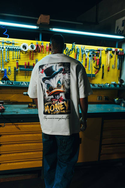 Men's Oversize 'DONALD' Graphic T-Shirt - Streetwear Comic Money Tee Withinblack