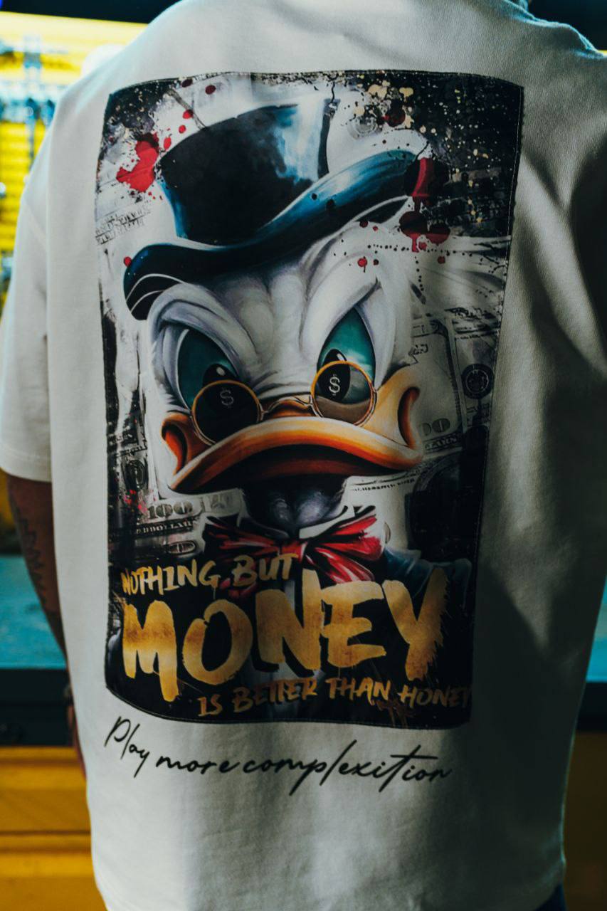Men's Oversize 'DONALD' Graphic T-Shirt - Streetwear Comic Money Tee Withinblack