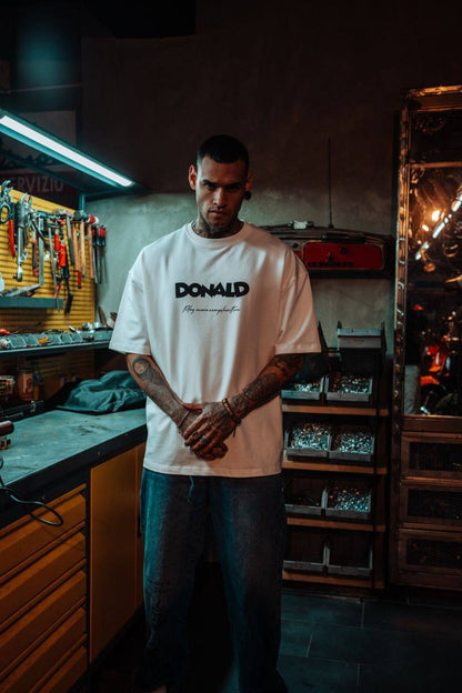 Men's Oversize 'DONALD' Graphic T-Shirt - Streetwear Comic Money Tee Withinblack