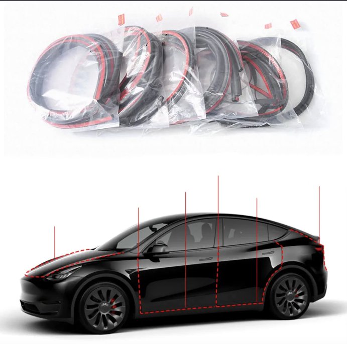 EPDM Door Seal Kit for Model Y | 8-Piece Full-Body | Noise Reduction | Weatherproof Tesery Official Store