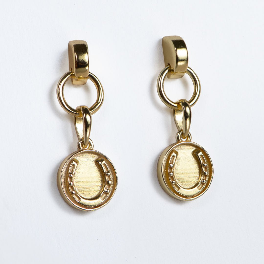 Dorado - Horseshoe Coin Earring in Gold Urban-Equestrian
