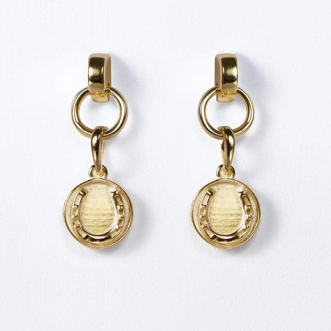 Dorado - Horseshoe Coin Earring in Gold Urban-Equestrian