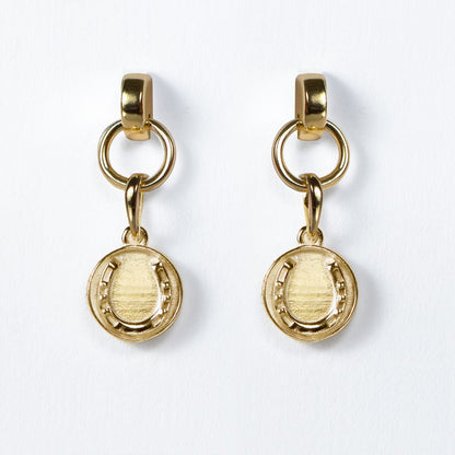 Dorado - Horseshoe Coin Earring in Gold Urban-Equestrian