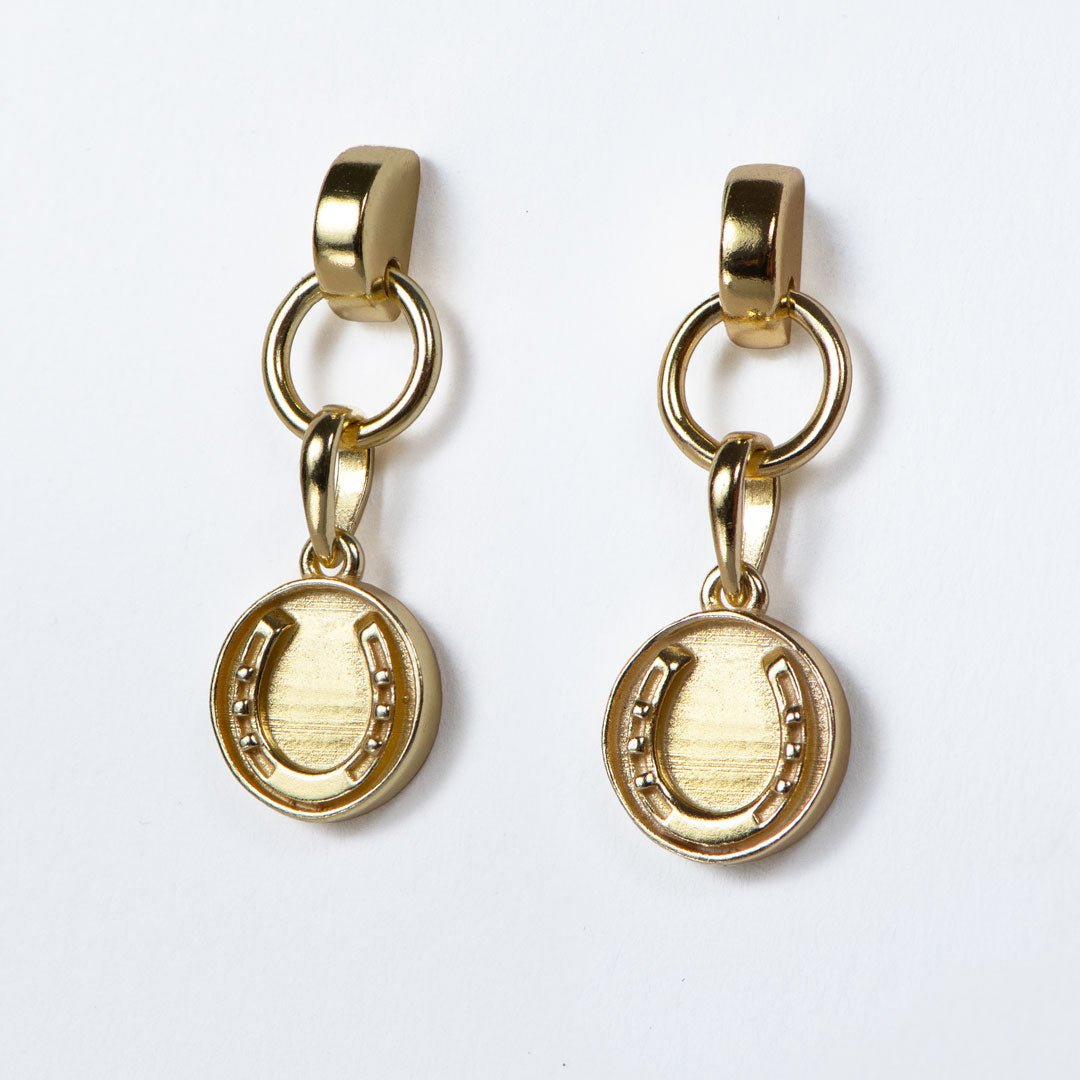Dorado - Horseshoe Coin Earring in Gold Urban-Equestrian