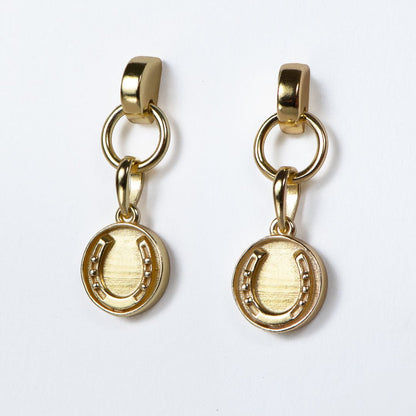 Dorado - Horseshoe Coin Earring in Gold Urban-Equestrian