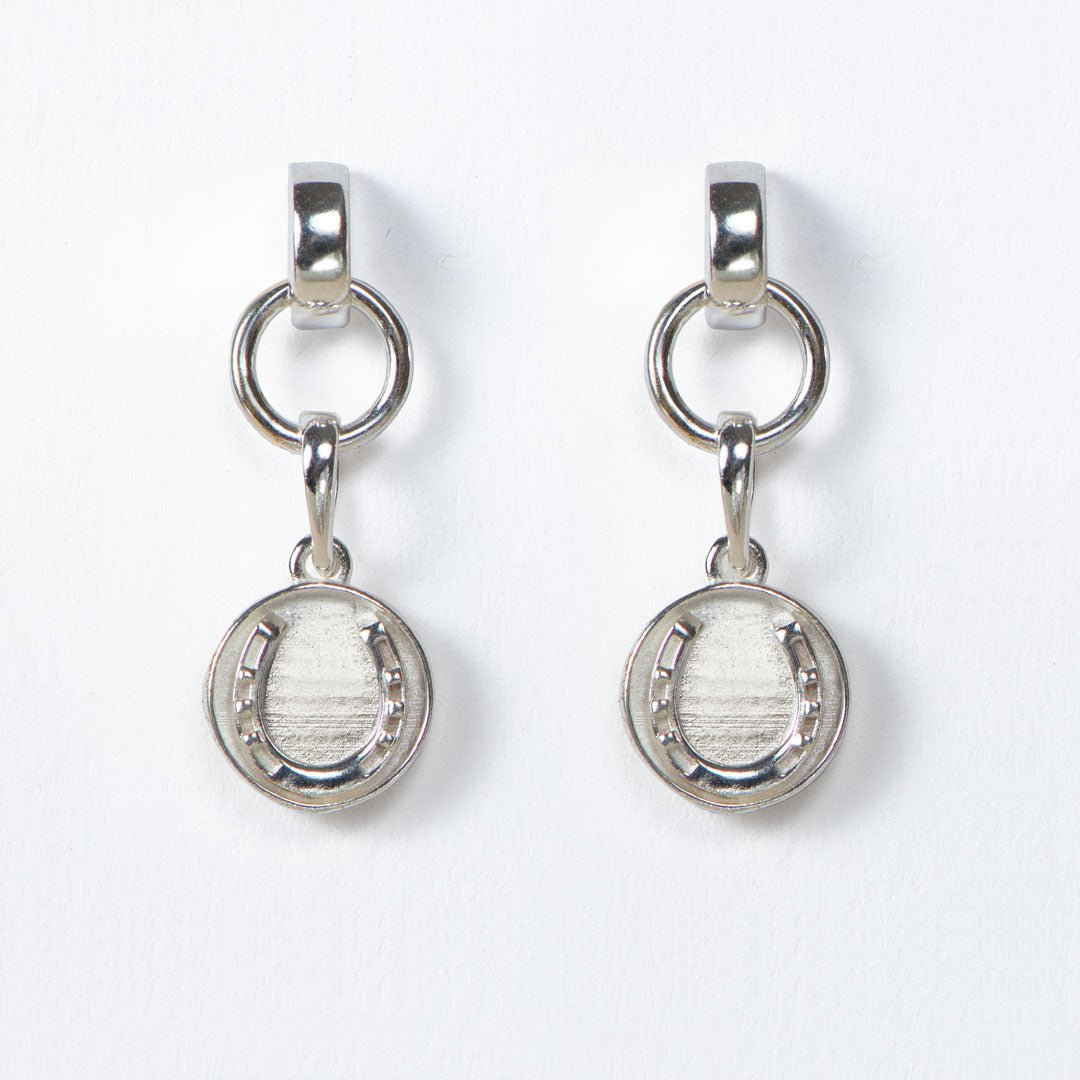 Dorado - Horseshoe Coin Earring in Silver Urban-Equestrian