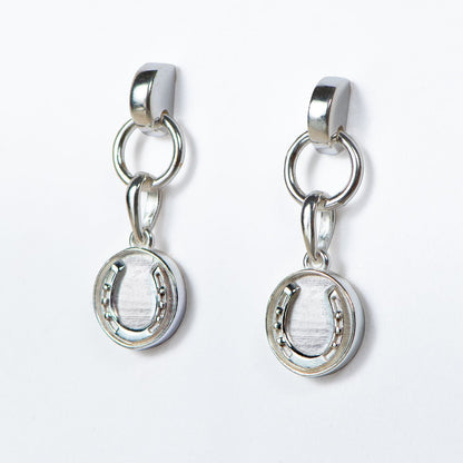 Dorado - Horseshoe Coin Earring in Silver Urban-Equestrian