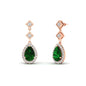 Double Drop Pear Halo Earring Fascinating Diamonds