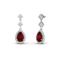 Double Drop Pear Halo Earring Fascinating Diamonds