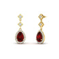 Double Drop Pear Halo Earring Fascinating Diamonds