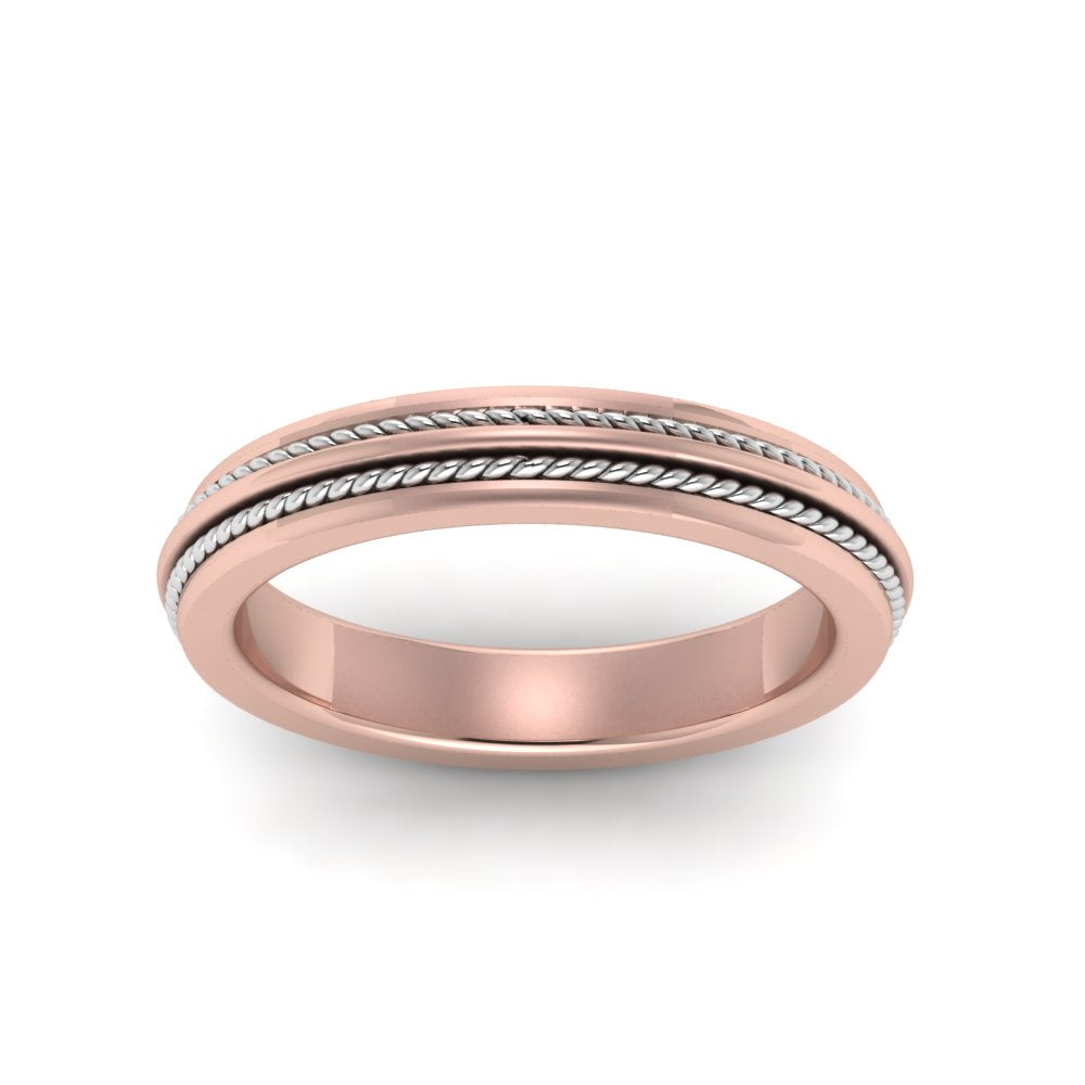 Double Rope Design 2 Tone Band Fascinating Diamonds