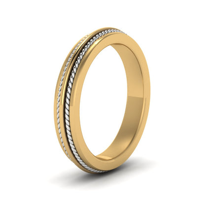 Double Rope Design 2 Tone Band Fascinating Diamonds