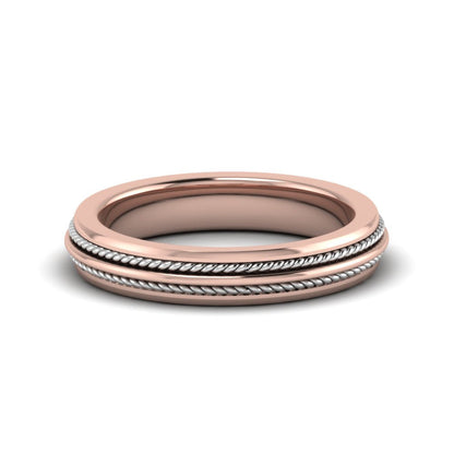 Double Rope Design 2 Tone Band Fascinating Diamonds