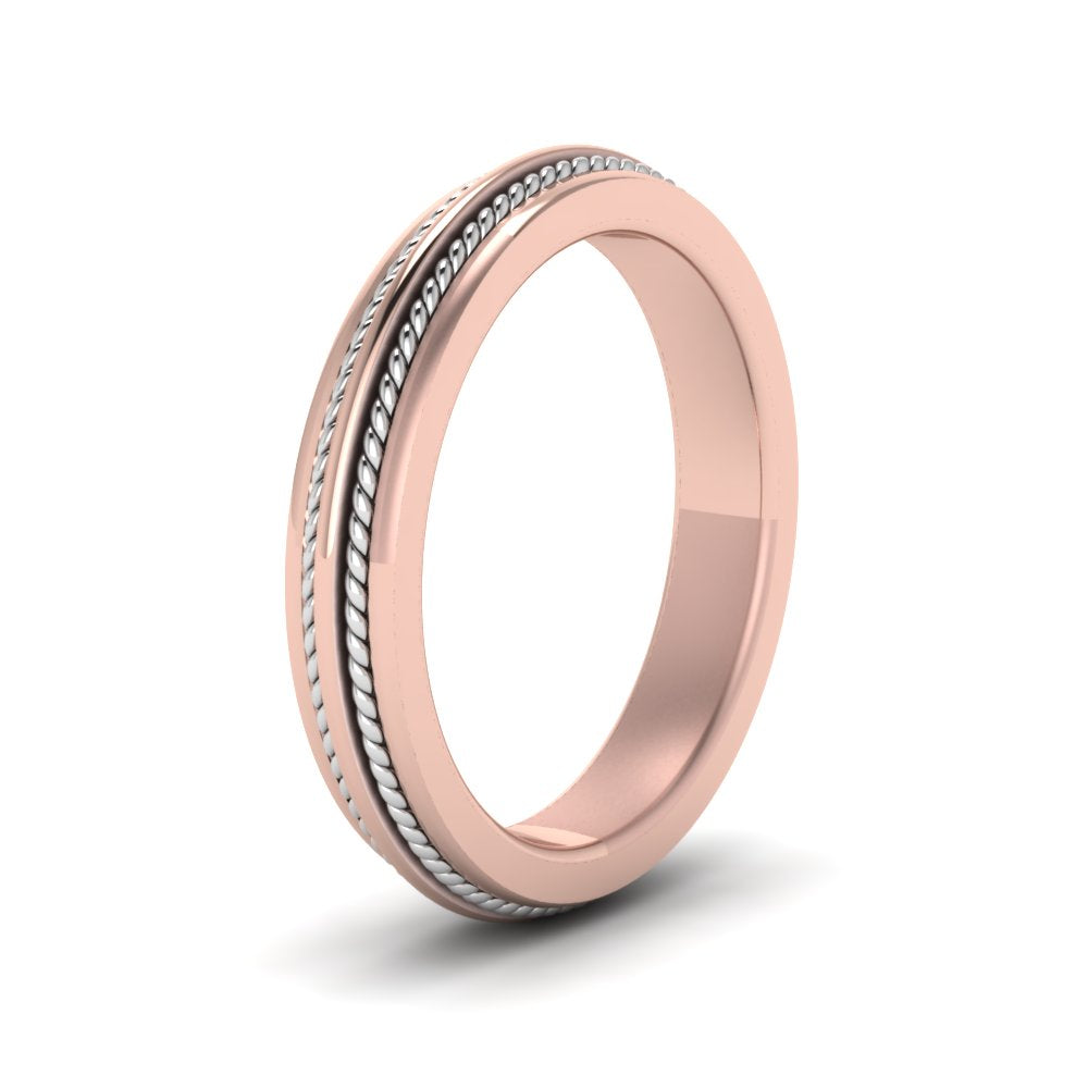 Double Rope Design 2 Tone Band Fascinating Diamonds