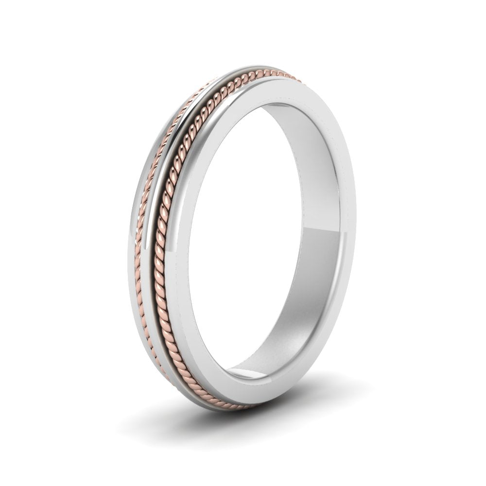 Double Rope Design 2 Tone Band Fascinating Diamonds