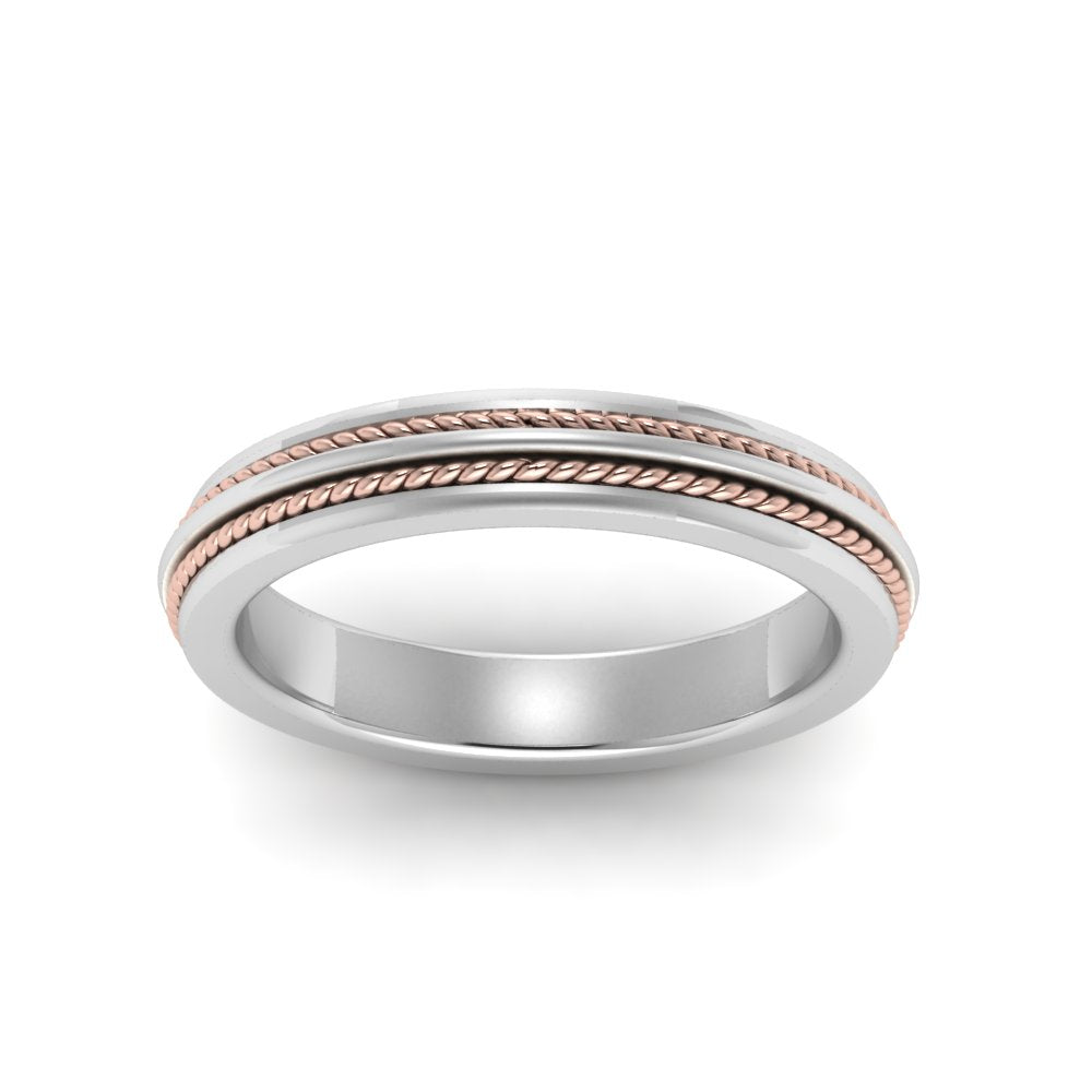 Double Rope Design 2 Tone Band Fascinating Diamonds