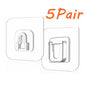 Double-Sided Adhesive Wall Hooks Hanger Strong Transparent Hooks Suction Cup Sucker Wall Storage Holder For Kitchen Bath Bathroom Kitchen Heavy Duty Self Adhesive Hooks Stevvex